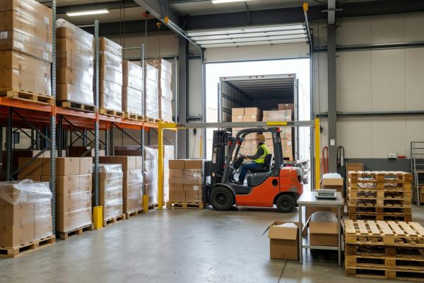 Loading bay staging zone for efficient stock receiving